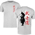 Japan Samurai Spirit T Shirts For Men Japanese Style Back Print Loose Oversized 100% Cotton Tops T-shirt Bushido Male Gifts Tee. 
