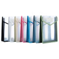 A4 Vertical Press Button Student Bag Waterproof Large Capacity Test Paper Storage Classification Transparent Seven Colors Choice. 