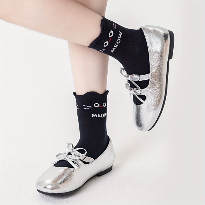 5%20Pairs%20of%20Kidsren's%20Socks%20Cartoon%20Cute%20Kitten%20Stripesd%20Pattern%20All%20Year%20Round%20Baby%20Boy%20and%20Girl%20Color%20Matching%20Cat%20Mid-Calf%20Socks%20Suitable%20for%20Daily%20Life%20-%20Image%204