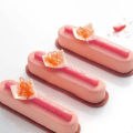 Meibum 10 Cavity Long Strip Silicone Cake Mold Mousse Mould Plastic Cutting Dies and Pastry Trays Dessert Baking Tools Bakeware. 