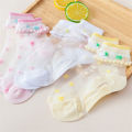 5 Pairs/Lot Girls Socks Summer Breathable Children Short Ankle Socks For 1-12 Years Kids Soft Cotton Lace Princess Mesh Socks. 