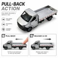 (Bagged) 1/34 Scale Alloy Pullback Three-Door Truck, Stylish Design, Can Carry Cargo, Boy's Toy, Die-Cast Metal..