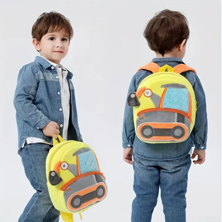 Cartoon%20Plush%20Kid%20Backpack%20Engineering%20Vehicles%20Kindergarten%20Schoolbag%20Baby%20Toddler%20Backpack%203D%20Excavator%20Tractor%20Backpack%20-%20Image%203