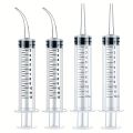 4-piece set of 0.17 oz plastic syringes for dispensing liquid samples, precise dosing, unscented, with cream, hand care and oint. 