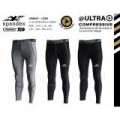 Spandex compression pants Black/Grey stitch length lp002. 