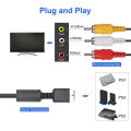 1.8m RCA Cable for PS2 PS3 PS PlayStation AV Cable Splitter Audio Video Extend Cord Game Player to Monitor TV RCA Wire Adapter. 