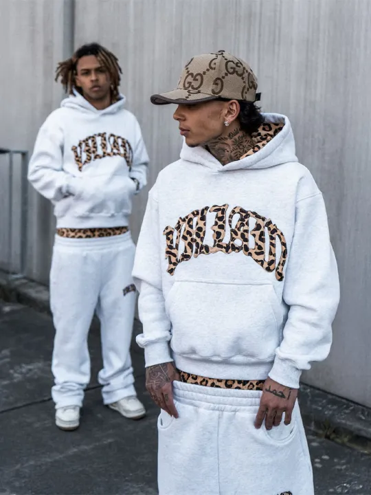 Y2K%20Trendy%20High-Quality%20Cross-Border%20Leopard%20Embroidered%20Casual%20Sports%20Men's%20and%20Women's%20Hooded%20Sweatshirt%20Pants%20-%20Image%202