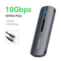 Rocoren M2 SSD Case M.2 NVMe SSD Enclosure Adapter 10Gbps USB 3.1 Gen2 USB C External Enclosure Supports M and B&M Keys. 