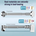 Multifunctional Extendable Rod Adjustable Stainless Steel Curtain Telescopic Pole Household Hanging Rod Bathroom Product 50-80cm.