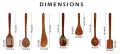 Utensils Set, Wooden Cooking Utensil Set Non-Stick Pan Kitchen Tool Wooden Cooking Spoons and Spatulas Wooden Spoons for Cooking Spoon Set of 8 (7 spoon 1 stand). 