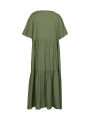 plus Size Women's Casual Loose V-Neck Long Dress Solid Pleated Big Size Spring Summer Comfortable Fit Maxi Dress.