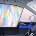 Car Sunshade, UV Protection Curtain Car Trunk Organizer Backseat Storage Bag High Capacity Multi-use Oxford Car Seat Back Organ.