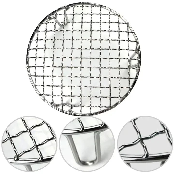 1pc%20Stainless%20Steel%20Round%20Grid%20Net%20Barbecue%20Net%20Baking%20Tray%20BBQ%20Grid%20With%20Leg%20With%20Foot%20Outdoor%20Camping%20Barbecue%20Stand%20Net%20-%20Image%203