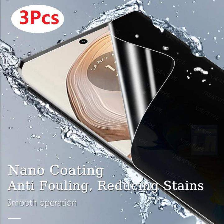 3Pcs Privacy Hydrogel Film For Motorola Moto Edge 60 Pro Fusion Stylus