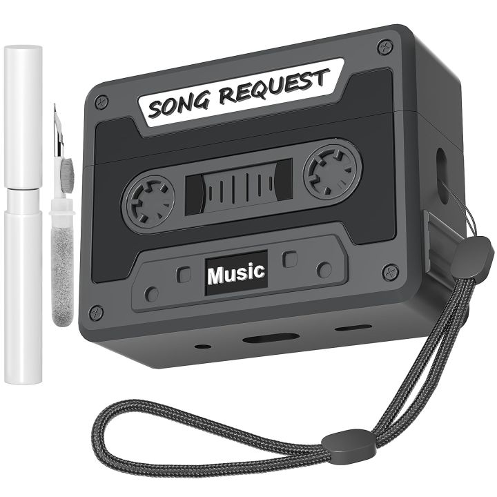 Cassette%20Tape%20Case%20for%20Airpods%20Pro%203%20New%20Silicone%20Headphone%20Case%20Cover%20For%20Airpods%20Pro%203%20Earbuds%20Case%20with%20Keychain&Cleaning%20Kit%20-%20Image%206