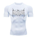 Y2K Compression Shirt Men Fitness Gym Skeleton Sport Running T-Shirt Rashgard Tops Tee Quick Dry Short Sleeve T-Shirt For Men. 