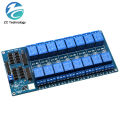 5V 12V 16 Channel Relay Module Interface Board For Arduino PIC ARM DSP PLC With Optocoupler Protection LM2576 Power. 