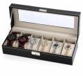 6 Grids Transparent Leather Watch Box With Leather Grids Best For Organizing Watches,Bracelets Easily in Our Acrylic Watch box. Limited Stock Available!!. 