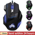 USB Wired Gaming Mouse 7 Button Backlit Ergonomic Mice 5500 DPI Backlight Adjustable Optical Mice for PC Gamer Computer Desktop. 