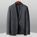 Blazer's New Outdoor Men's Fashion, Sporty and Slimming British Style Business Gentleman's Versatile Wedding Checkered Blazer. 