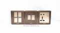 GFC Gang Switch Standard Value Pack: 4 Gang+ Fan Dimmer+13A 5 pin Multi Socket+3 gang Plastic Back Cover.. 