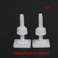 4x Toilet Seat Hinge Bolts Replacement Screws Fixing Fitting Kit Repair Tools. 