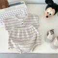 Summer Baby Girls Clothes Set Stripe Boys Infant Clothing Set Top PP Shorts Suit 2PCS Outfits Toddler Baby's Leisure Sports Set. 