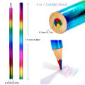 10 Pcs Rainbow Colored Pencils, 4 Color in 1 Pencil .Suitable for Schools, Students, Sketching, Doodling, Coloring, Painting.. 
