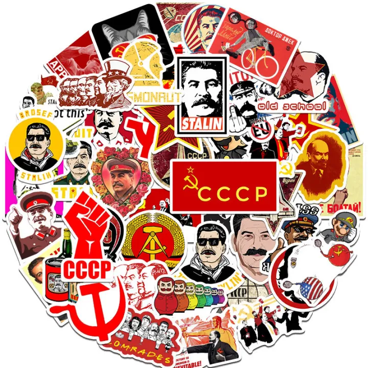 50Pcs%20Russia%20Stalin%20USSR%20CCCP%20Stickers%20Lenin%20Stalin%20DIY%20Stickers%20Scrapbooking%20Phone%20Luggage%20Skateboard%20Waterproof%20Decals%20-%20Image%202