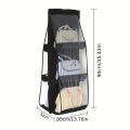 Purses Hanger Hanging Handbag Organizer Bags Storage Holder for Closet with 6 Larger Pockets Random color. 