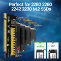 JEYI M.2 NVME to PCIe 4.0 x16 Adapter, M.2 NVMe SSD to PCI-e 4.0 Expansion Card, Supports 2280/60/42/30 Solid State Drives. 