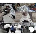 130x210cm Gigantic Space Blanket Emergency Supplies Foil Mylar Thermal Blanket Silver Foil Blanket Perfect for Hiking Marathons. 