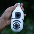 V380 Pro Dual Lens Dual Screen E27 Bulb Camera Two Ways Audio Color Night Vision Smart Home Security Wireless WIFI Indoor Camera. 