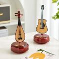 Rotating Music Box Musical Instrument Crafts Miniature Cello Violin Model Creative Mini Box Base No Battery Required - For. 