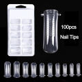 20/100Pcs Quick Building Nail Mold Tips For Acrylic Nails Clear Fake Nail Art Molds Nail Extension Builder Mold Manicure Tool. 