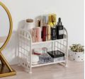 Dual Layer Pentry Shelf: Multipurpose Plastic storage Rack for Home And Offices for Kitchen , Cosmetics Best for Mirror view. 