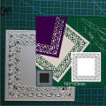 Square frame lace metal cutting dies cut die mold Scrapbooking paper craft knife mould blade punch Template Embossing stencils.