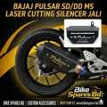 Pulsar 150 bikes silencer guard Laser Cutting padani silencer cover- black. 