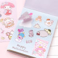 24Sheets Sanrio Stickers Book Hello Kitty Cinnamoroll Kuromi Kids Mini Sticker Decorative Hand Account Laptop Stationery Decals. 