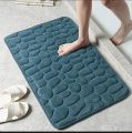 Absorbent velvet memory foam bath mat 15 x 23 Inch Pebble Embossed Washable & Anti Slip Floor Mat, Room Mat, Bath Room Toilet Mat, Decoration Area Rug. 