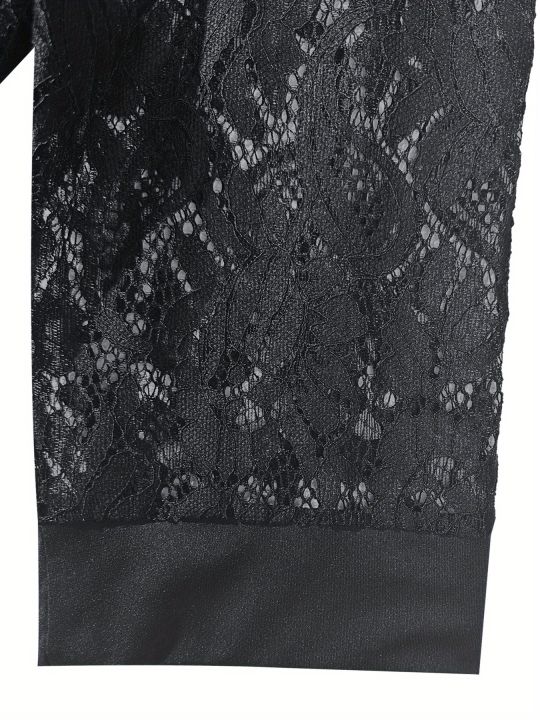 Plus%20Size%20Lace%20Jacket%20for%20Women%20Black%20Floral%20Pattern%20Casual%20Style%20Medium%20Stretch%20Fabric%20All%20Seasons%20Floral%20Pattern%20Cardigan%20-%20Image%206