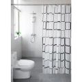 1PCS Bathroom Shower Curtains Waterproof Modern Geometric Plaid Pattern Household Decoration Translucent Good Quality.