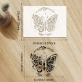 YOMDID 1pc Butterfly Flower DIY Graffiti Template Reusable Butterfly Pattern Painting Hollow Decoration Stencil Craft Supplies.