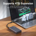 Hagibis 40Gbps USB4 M.2 NVMe SSD Enclosure With LED Display USB4 Cable for Thunderbolt 4/3 USB 3.2/3.1/3.0 B+M M-Key SSD Case. 
