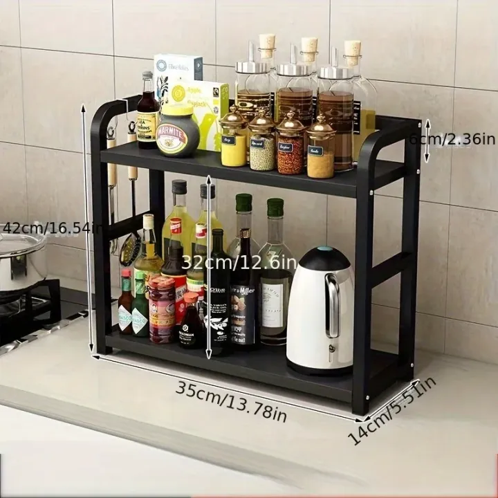 1pc%202-Tier%20Metal%20Countertop%20Shelf%20-%20Space%20Saving%20Organizer%20for%20Coffee,%20Mugs%20&%20Condiments,%20Rustproof%20Kitchen%20Rack%20-%20Image%205