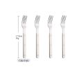 Beige Silver 4/16Pcs Dinnerware Acrylic Handle Knife Fork Spoon Set Stainless Steels Cutlery Set Western Dinner Kitchen Flatware.