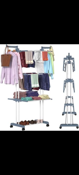 Foldable%203%20Layer%20Clothes%20Drying%20Stand%20Rack%20-%20Heavy%20Duty%20Double%20Pole%20Indoor%20Laundry%20Dryer%20-%20Image%205