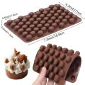 55 Cavities Mini Coffee Bean Silicone Mold. 