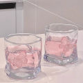 Butterfly Transparent Whiskey Twisted Glass Cup,High Beauty Water Cup Beer Glass Household Juice Glasses Cold Drink Glassware. 