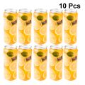 10PCS Plastic Coffee Bottles Disposable Empty Juice Bottles PET Water Storage Container. 